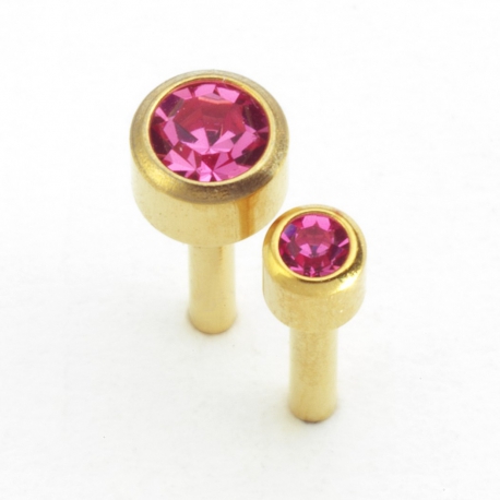 Guľaté s ružovým kameňom