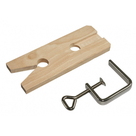 Drevený nos - skoba a kovová svorka